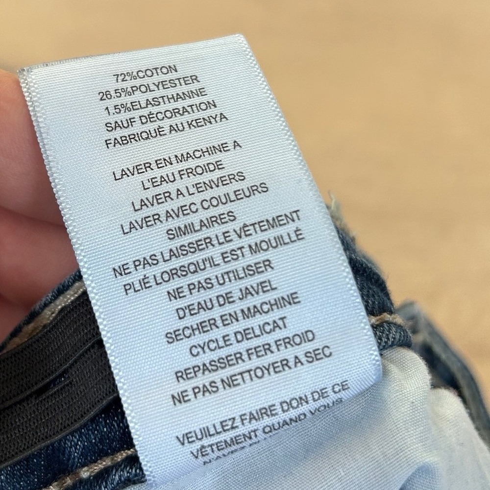 Levis Girls Skinny Jeans Medium Wash Blue Adjustable Waist Size 14 REG - Picture 7 of 10